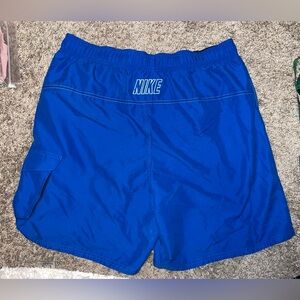 Nike Retro Cargo Swim Trunks Lined Shorts Royal Blue Size Large